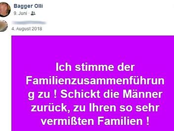 Beiträge wie diese postete Oliver Fell auf Facebook. Screenshot: Ulrike Müller