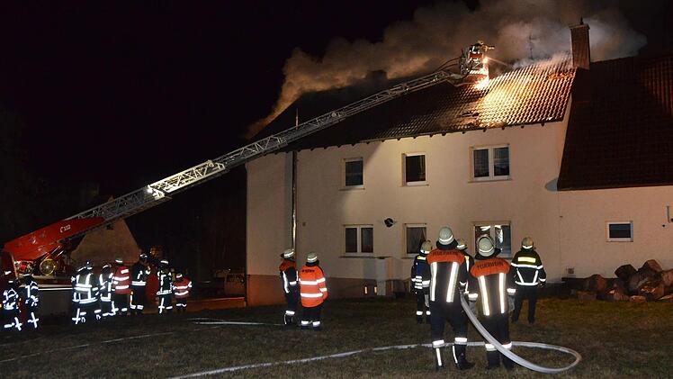 Brand in Frauenroth am 28. November. Foto: Peter Rauch