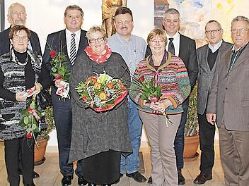 Die neue Spitze des Caritas-Kreisverbands Kronach - Bernhard Müller (Mitte) ist der neue Vorsitzende. Foto: Rainer Glissnik