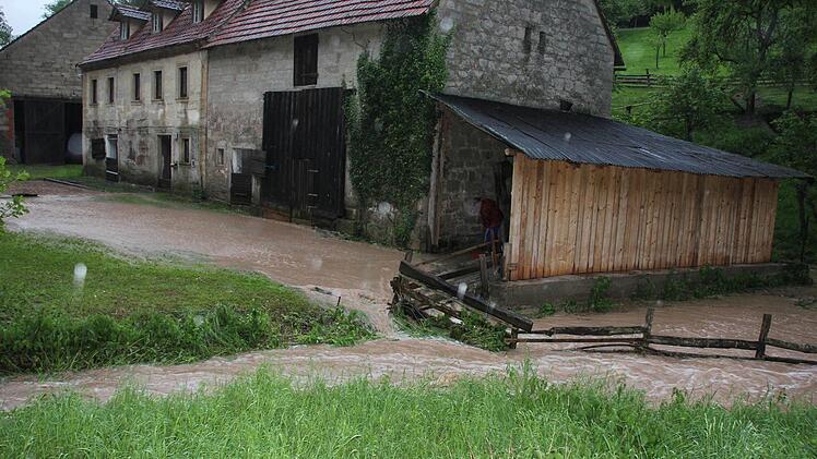 Auch die Finkenmühle bei Breitbrunn "soff" regelrecht ab.
