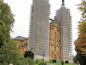 Dieser Anblick der beiden Türme der Basilika in Vierzehnheiligen bleibt uns vermutlich noch ein gutes Jahr lang erhalten. Foto: Lisa Kieslinger