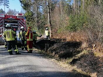Die Feuerwehr musste am Sonntag gleich zwei Brände im Limmersdorfer Forst löschen. Fotos: Feuerwehr Neudrossenfeld