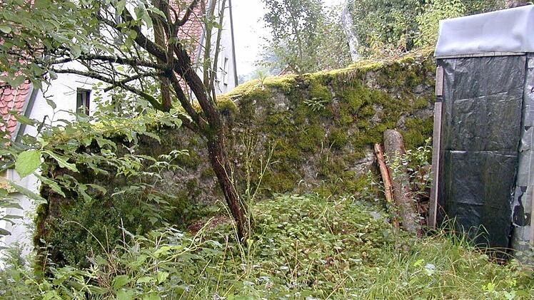 Der Rest der Burgmauer am Börgla heuteFoto: privat