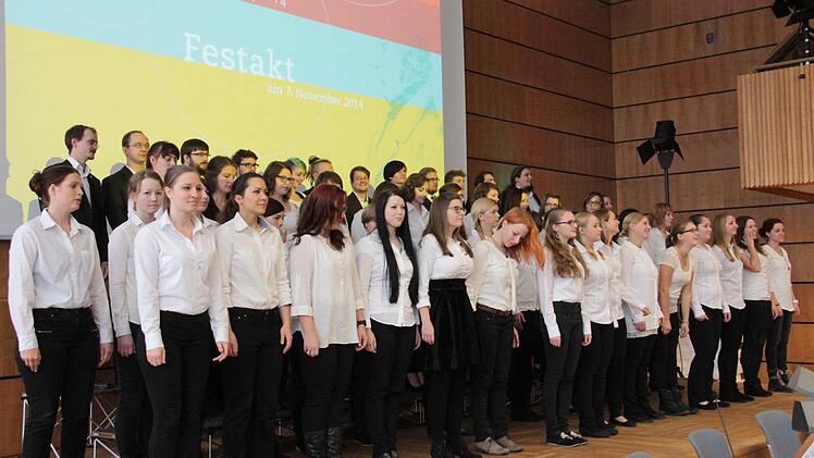 Der Hochschulchor "Klangfänger" begeisterte.