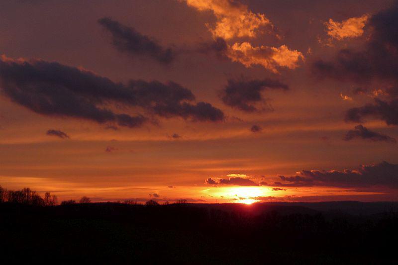 Sonnenuntergang von Richtung Münchberg aus