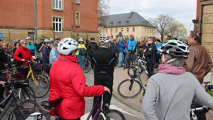 FT-Radtour über das Gelände der Bundespolizei. Foto: Michael Memmel