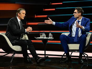 Markus Lanz (links) diskutierte am Mittwochabend mit CDU-Politiker Sepp Müller über das geplante Rentenpaket der Regierung.