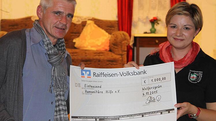 Tom Sauer erhielt 1000 Euro für seine "Humanitäre Hilfe". Foto: Michael Wunder