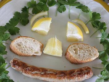 Die Sieger-Kreation: Die Zitronenbratwurst landete auf Platz 1.