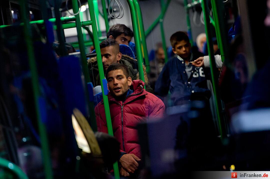 Ankunft von Flüchtlingen am Bahnhof München