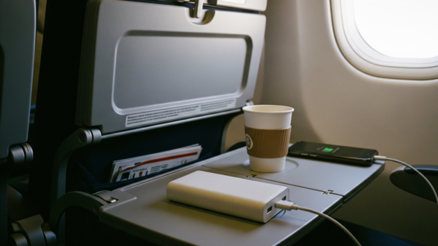 Powerbank, Flugzeug