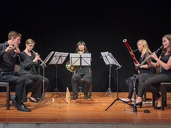 Der Seniorenbeirat, die Stadt, der gemeinnützige Verein "Yehudi Menuhin Live Music Now Franken" und das Quintett "Cinque Venti" erfreuten die Senioren mit einem "Konzert am Nachmittag". Die Studenten Miriam Ahrens (Oboe), Christina Dreiner (Klarinette), Milan Jeremic (Flöte), Motomi Kimura (Horn) und Lisa Stockner (Fagott) musizierten.  Foto: ul