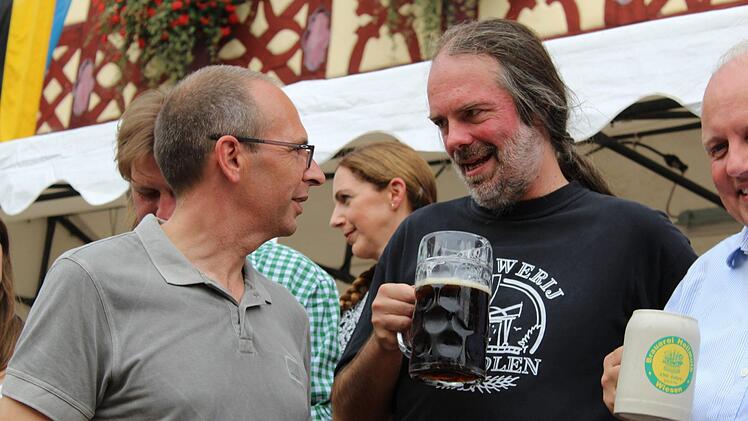 Zwei, die sich verstanden: Landrat Christian Meißner und "Roms Bierpapst" Manuele Colonna.