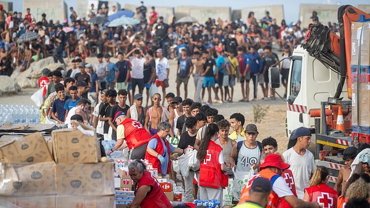Migranten in Ceuta
