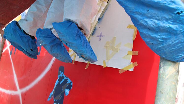 Containerprojekt des Münnerstädter Gymnasiums am Sportzentrum. Heike Beudert