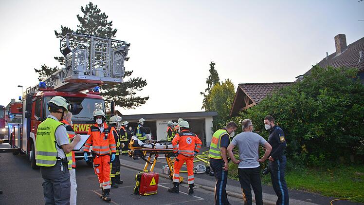 Einsatz bei einem Wohnhausbrand in Großeibstadt.