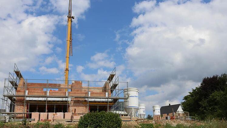 Rohbau in der Siedlung im Norden Foto: Barbara Herbst