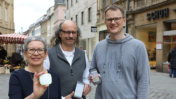 Birgid Bischoff, Manfred Hesse (Kaufrausch) und Andreas   Zeller (Schuh Zeller) Foto: Barbara Herbst