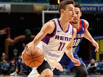 Aus der NBA nach Bayreuth: David Stockton (links) von den Utah Jazz soll künftig das Medi-Spiel lenken.   Foto: Imago