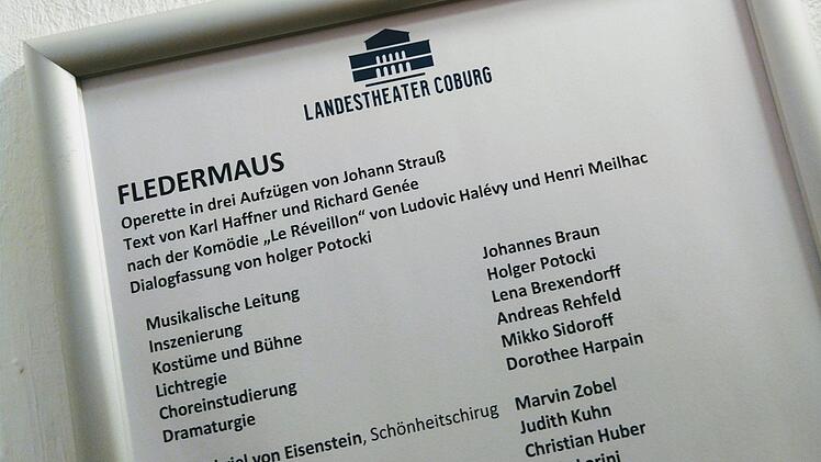 Reichlich Applaus verdiente sich die Neuinszenierung der Strauß-Operette "Die Fledermaus" bei der Premiere am Landestheater Coburg.Foto: Jochen Berger