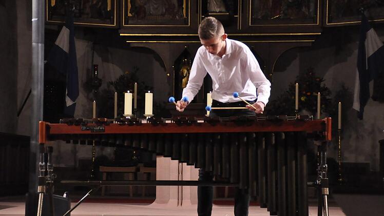 Ein Meister am Marimbaphon: Philipp Kirchner.Peter Klopf