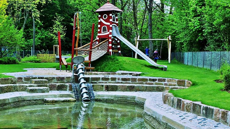 Der neue Wasserspielplatz in der Schützenstraße. Werner Vogel