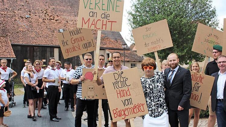 Die Frage "Wer wird Bürgermeister?" treibt die Kirchweihjugend um. Foto: Evi Seeger