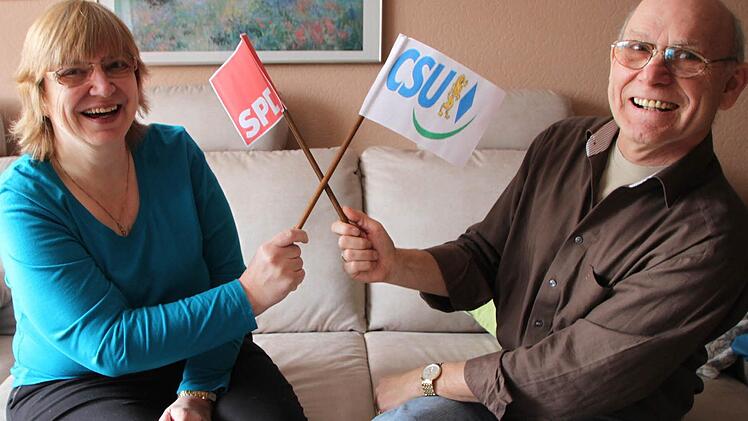 Josepha und Helmut Sharp kandidieren beiden für den Stadtrat Bad Brückenau. Sie für die CSU, er für die SPD. Foto: Ulrike Müller