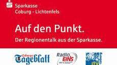 "Auf den Punkt. Der Regionentalk der Sparkasse Coburg - Lichtenfels" wird unterstützt vom Coburger Tageblatt, Radio Eins und iTV-coburg.