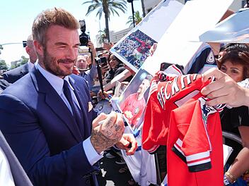 Stern auf dem Hollywood Walk of Fame f&uuml;r David Beckham