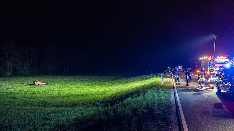 Schwerer Unfall bei Burgwindheim im Landkreis Bamberg