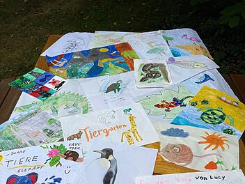 Bereits am ersten Ferientag hatten viele Kinder ein selbstgemalt