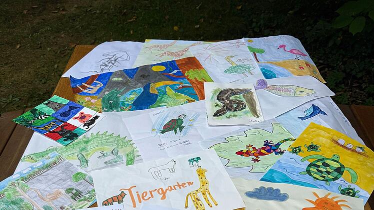 Bereits am ersten Ferientag hatten viele Kinder ein selbstgemalt