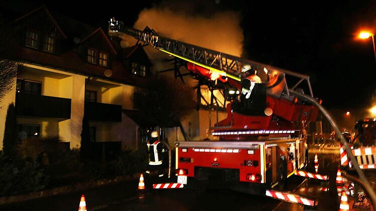 Scheunenbrand in Bärnfels. Foto: Franz Galster