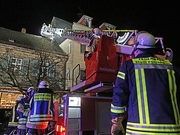 Feuerwehreinsatz am Montagabend in der Forchheimer Innenstadt. Foto: NEWS5 / Herse