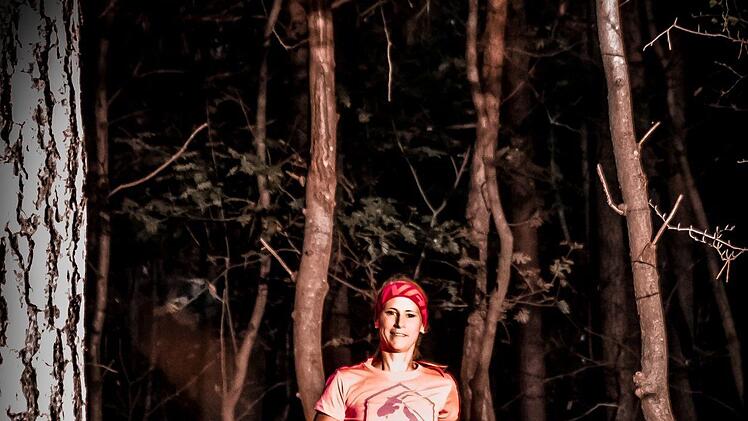 Simone Gerstmayer beim Training im heimischen Wald. Foto: privat