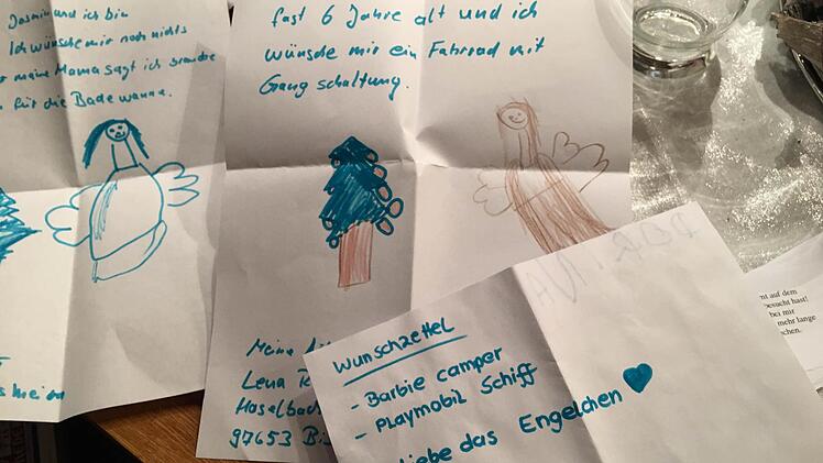 Die W&uuml;nsche der Kinder sind vielseitig, dazu gibt es oft Zeichnungen.  Fotos: Oliver Schikora