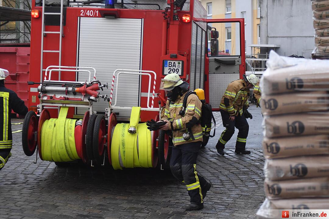 Dachstuhlbrand in der Geisfelder Straße in Bamberg