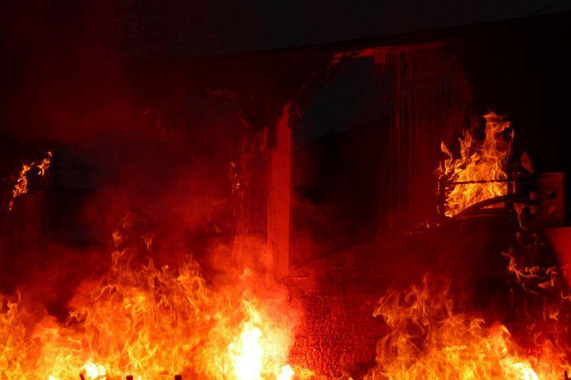 Plassenburg in Flammen