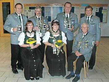 Gruppenbild mit den treffsichersten Schützen Foto: p