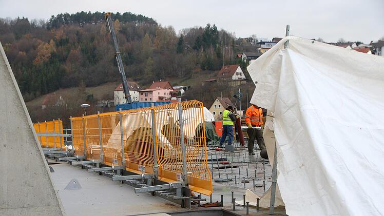 Blick auf die Baustelle bei Untersteinach. Foto: Jürgen Gärtner