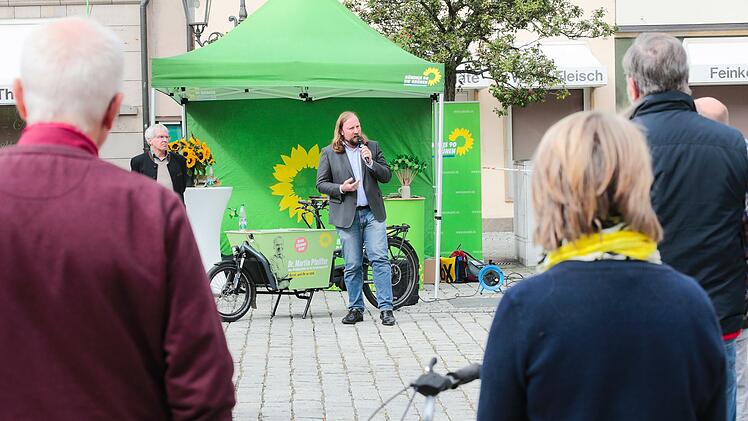 Anton Hofreiter bei seinem Wahlkampfauftritt in Kulmbach Foto: Matthias Hoch
