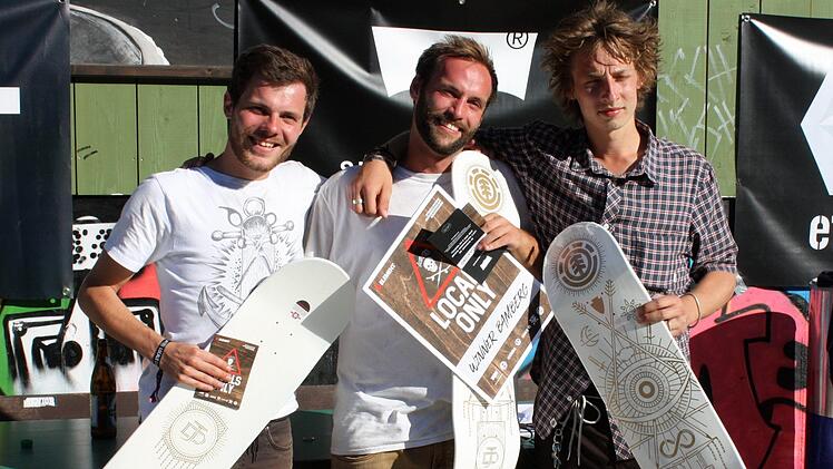 Die Gewinner (von links): Ingo Biesenecker (2. Platz), Christoph Sausner (1. Platz), Marian Braunreuther (3. Platz)
