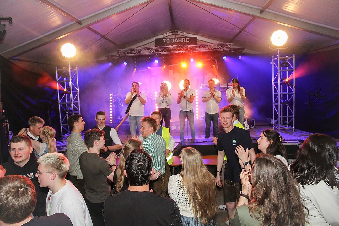 Die Partyband "highline" sorgte f&uuml;r gute Stimmung.