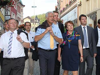Ein politischer Stadtspaziergang durch Bad Brückenau. Foto: Sebastian Vogt