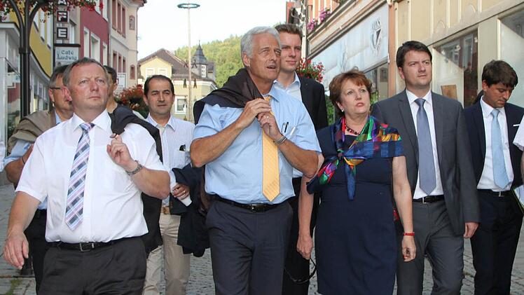 Ein politischer Stadtspaziergang durch Bad Brückenau. Foto: Sebastian Vogt