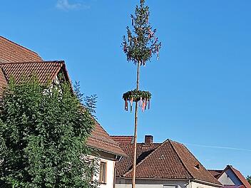 Der Kirchweihbaum wurde in Oberleinleiter aufgerichtet.