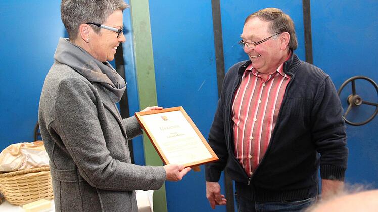 Jutta Köhler verabschiedet Johann Mönius