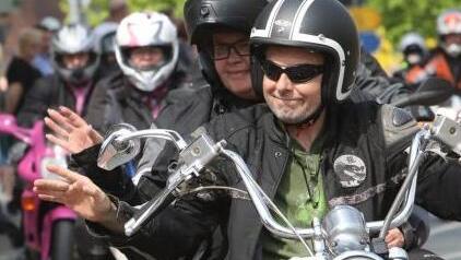 Der Motorrad-Korso zur Sternfahrt 2018. Foto: Barbara Herbst