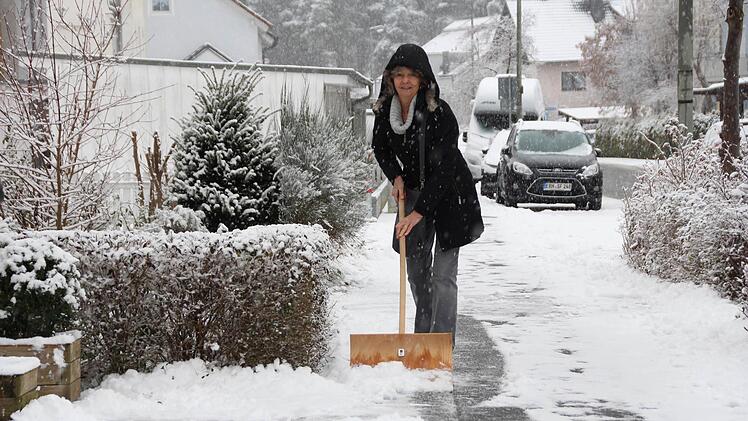 Wintereinbruch in Höchstadt. Foto: Andreas Dorsch
